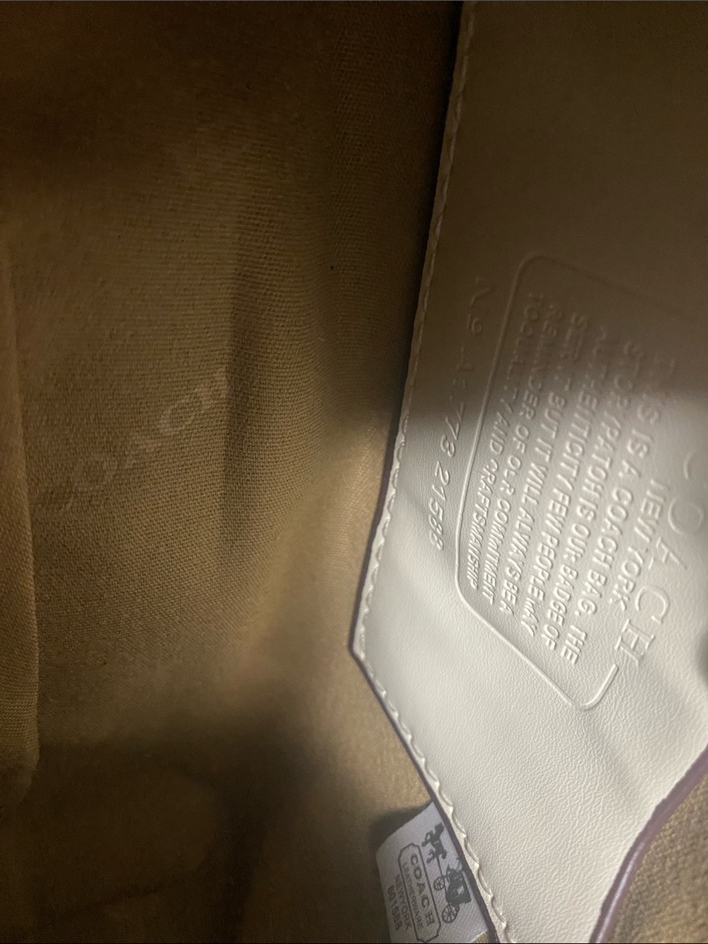 Coach Beige Signature Canvas Crossbody Bag - Picture 4 of 6